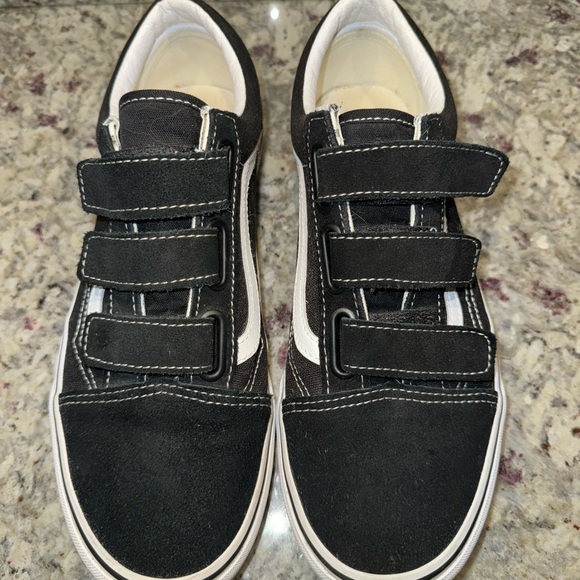 Vans Black & White 3 Strap Velcro Shoes Sze 9M / 10.5W - Picture 3 of 15